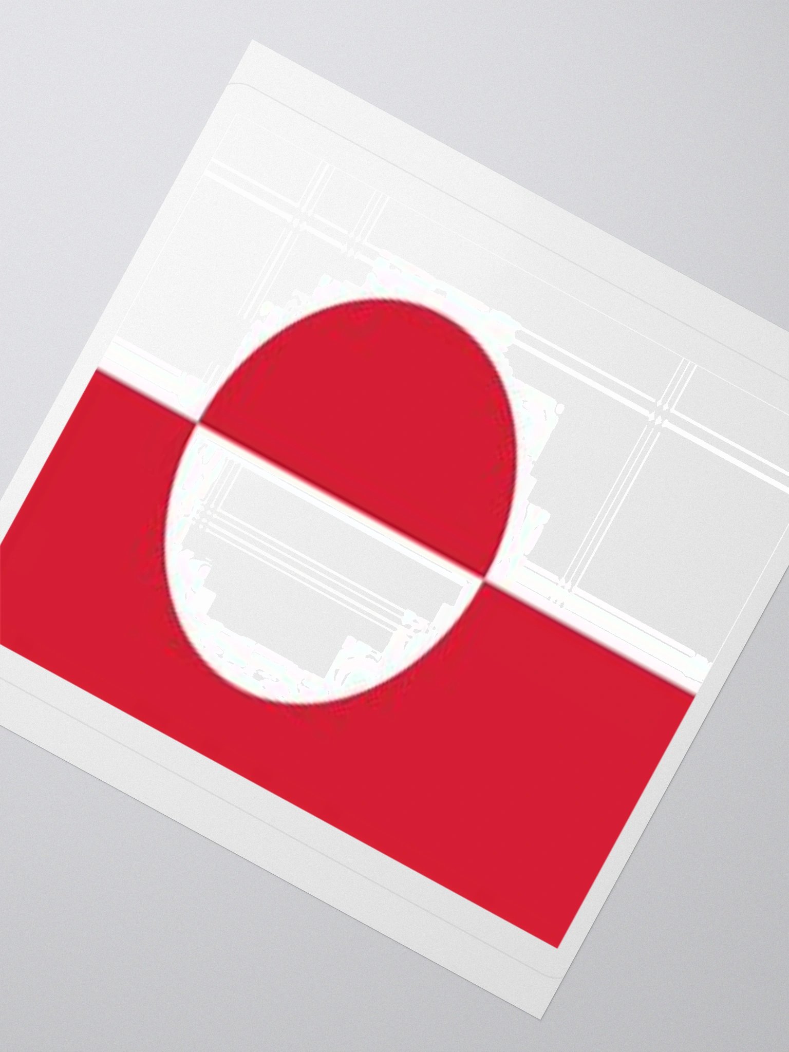 Greenland Flag Sticker | Red White Circle Design | Durable Vinyl | 3 Sizes product image (6)