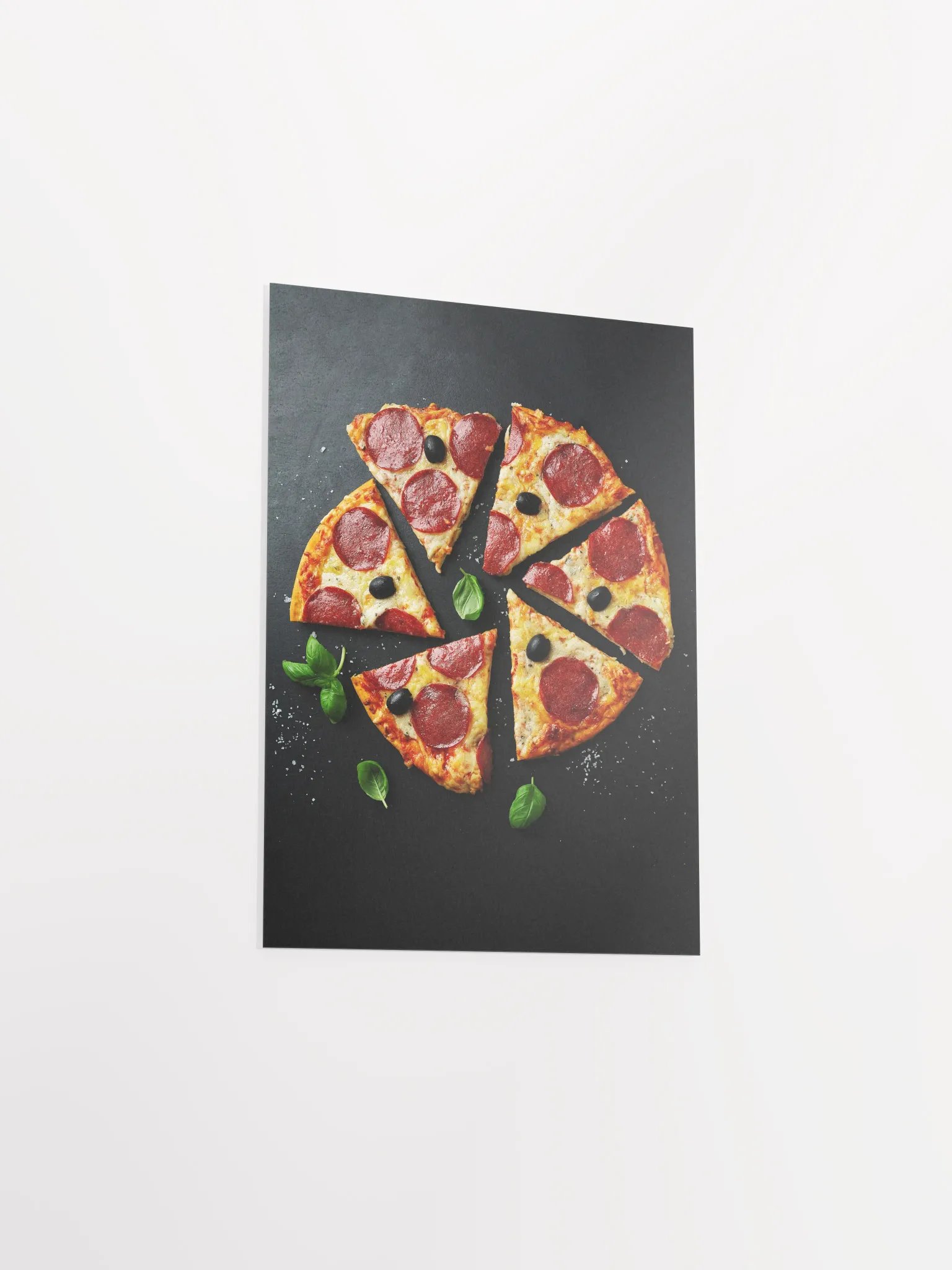 Food kitchen poster: Pizza Pepperoni, Italy (Italian cuisine) — Kitchen wall decor, kitchen art print, aesthetic poster, minimalist poster product image (14)
