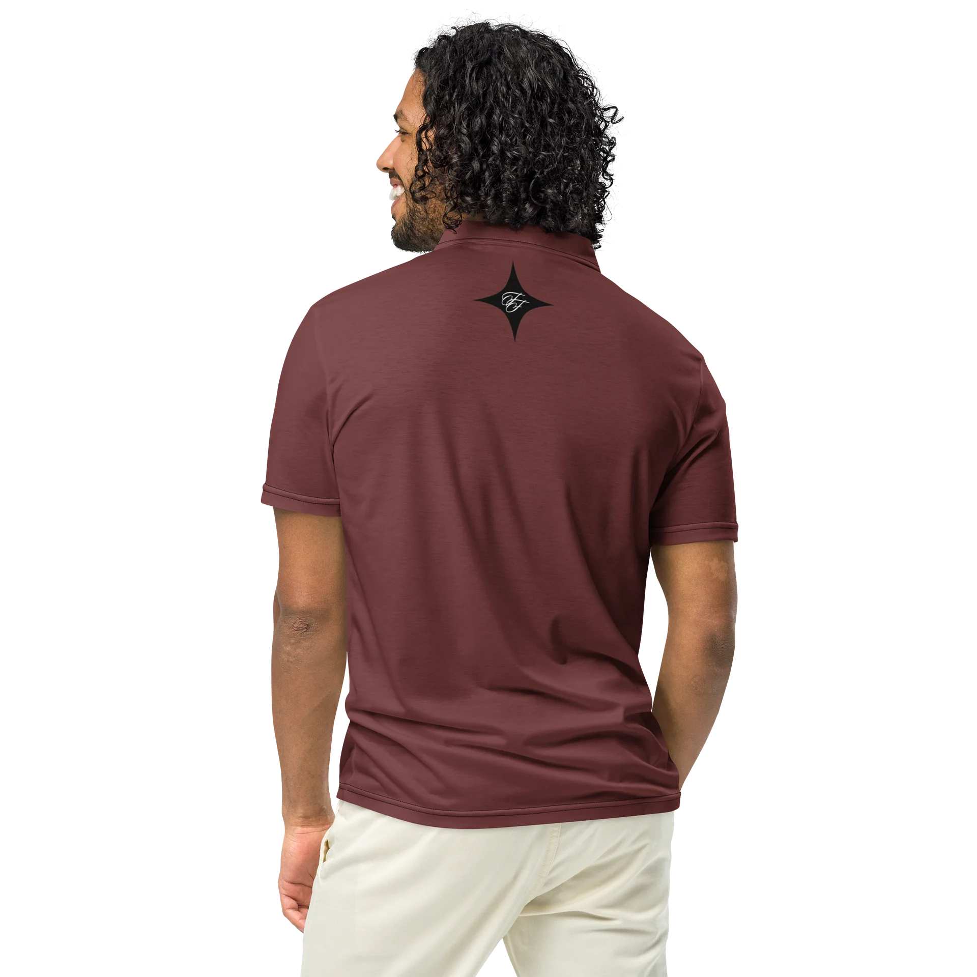 F&F Left Script Slim Fit Polo Shirt (ABRN) product image (5)