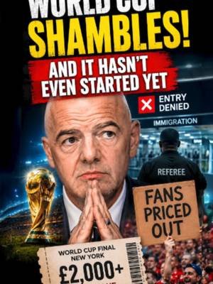 WORLD CUP SHAMBLES! 🌎⚽ The tournament hasn’t even started and we’re already seeing visa chaos, cancelled tickets, travel problems and eye-watering prices. Ruud Gullit says football is no longer the main story. Has FIFA lost sight of the fans? Is this the most chaotic World Cup in history? #WorldCup #FIFA #Football @johngubba1 @gubbmeistermusic