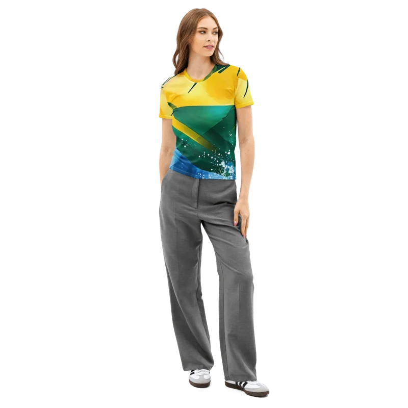St. Vincent and the Grenadines - SVG Vintage Sport Diplomat Print | Women’s Cotton Crew Neck T-Shirt product image (6)