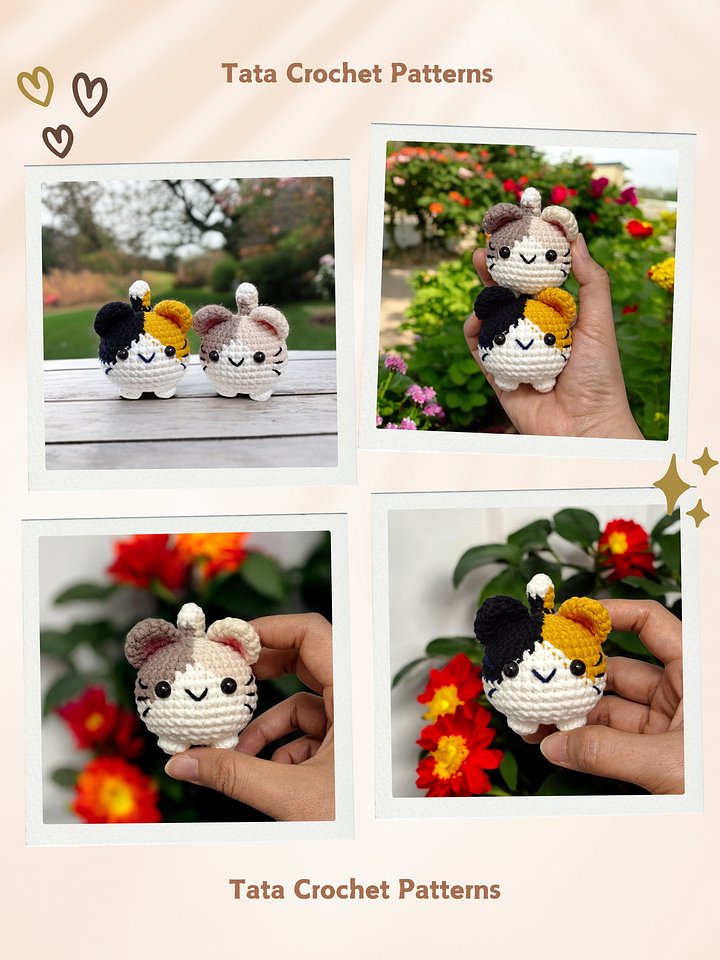 PDF Pattern -♡- Crochet Cute Cat (8 in 1) product image (2)