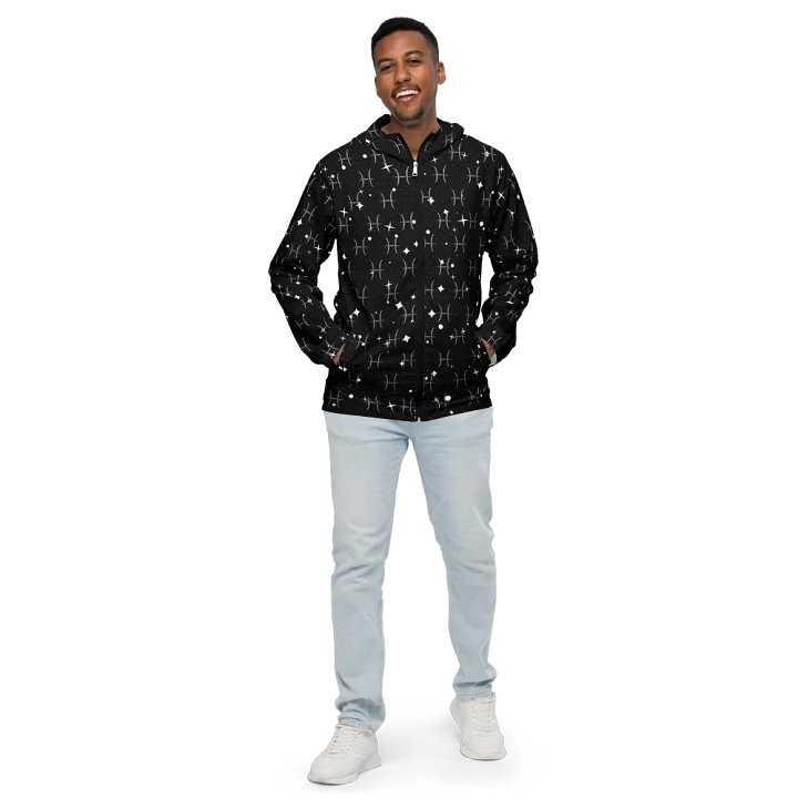 Pisces, Guided by the Stars Glyph Only, Windbreaker product image (1)