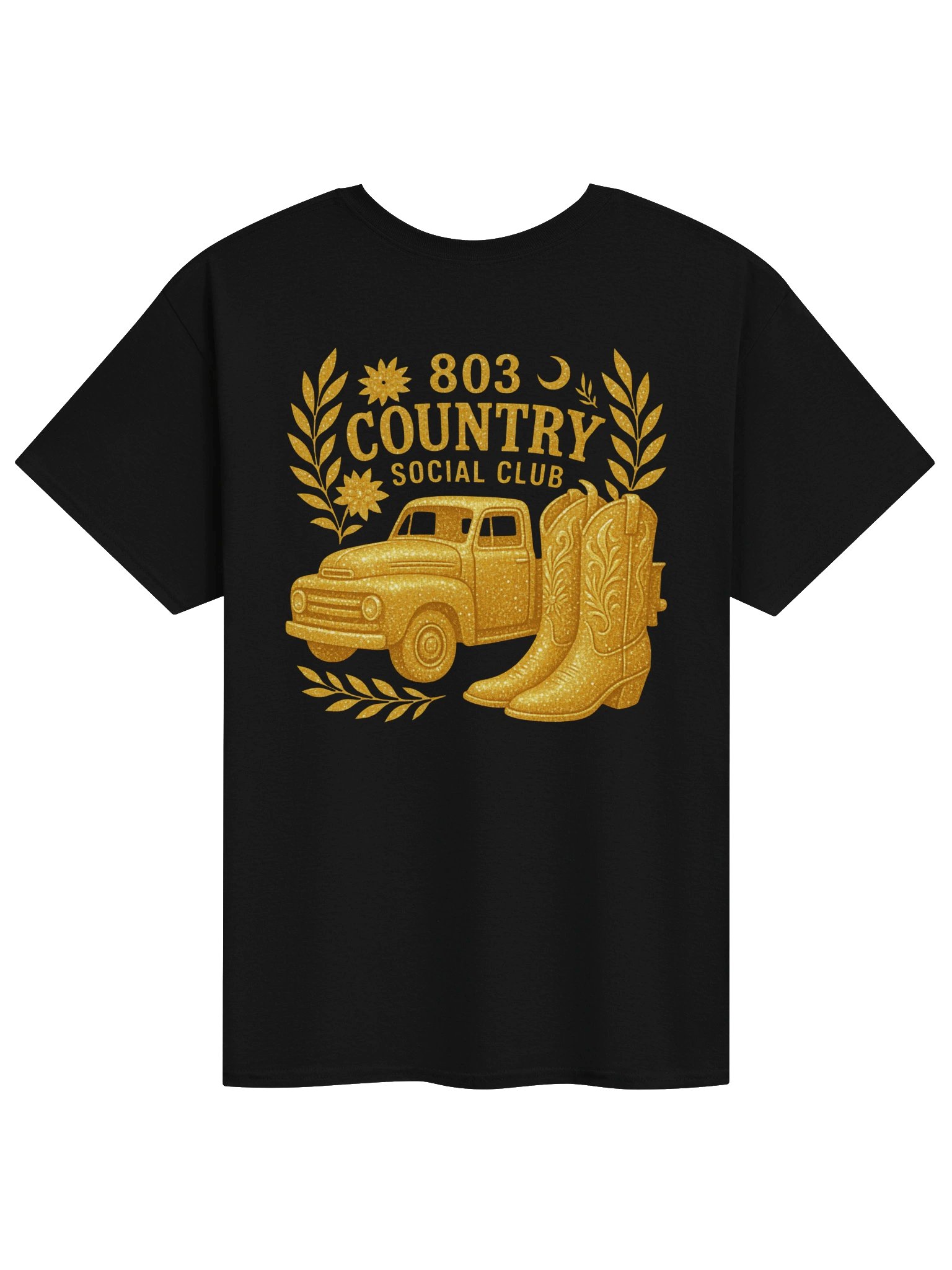 803 Country Social Club Vintage Boot Emblem Tee Gold Detail product image (2)