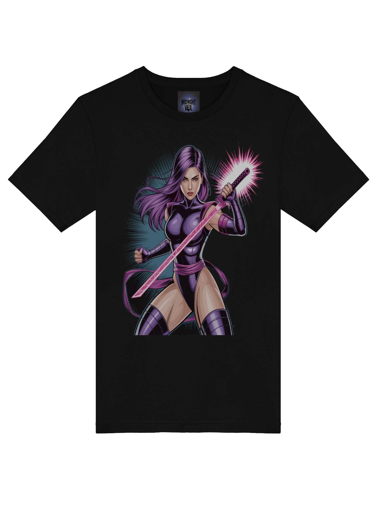 Psylocke Mystic Blade T-Shirt - Exclusive Midnight Veil Designs Unisex Tee product image (7)