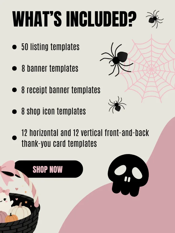 Coquette Halloween Etsy Shop Branding Kit product image (11)