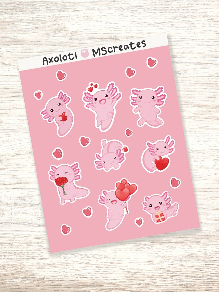 Axolotl Sticker Sheet product image (2)