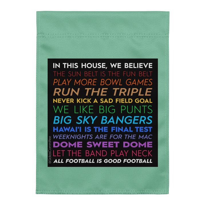 IN THIS HOUSE Version 1.5 - 12" x 17" Double Sided Garden Flag product image (1)