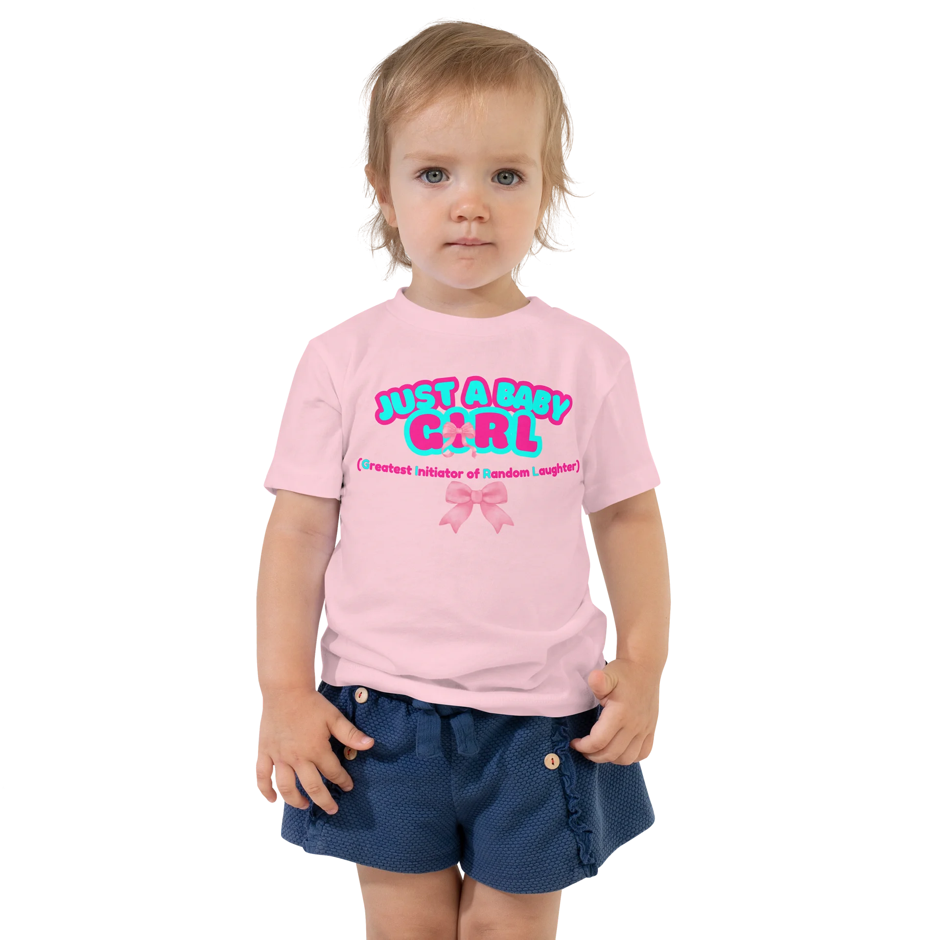 JUST A BABY GIRL (Greatest Initiator of Random Laughter)🩷Super Soft🪽T-shirt🩷 product image (2)