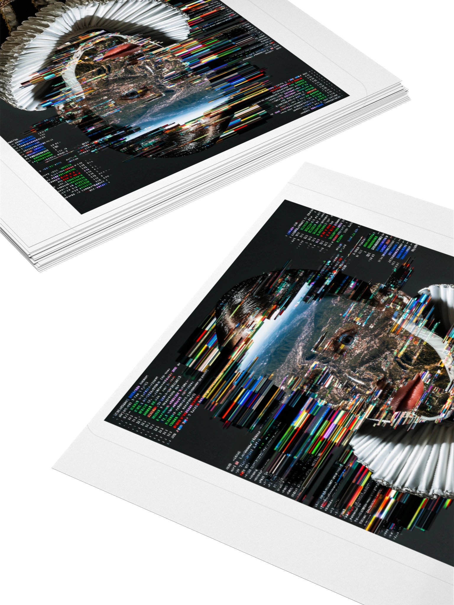 Sticker Futuristic Cyberpunk Glitch Renaissance Portrait product image (4)