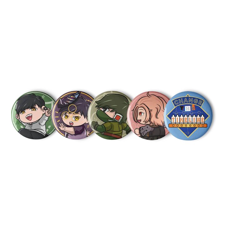 Nanaten & Friends Pin Button Set product image (1)