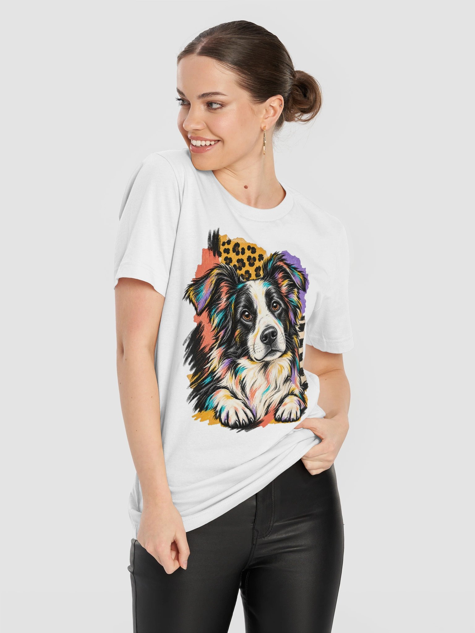 Border Collie Art T-Shirt product image (9)