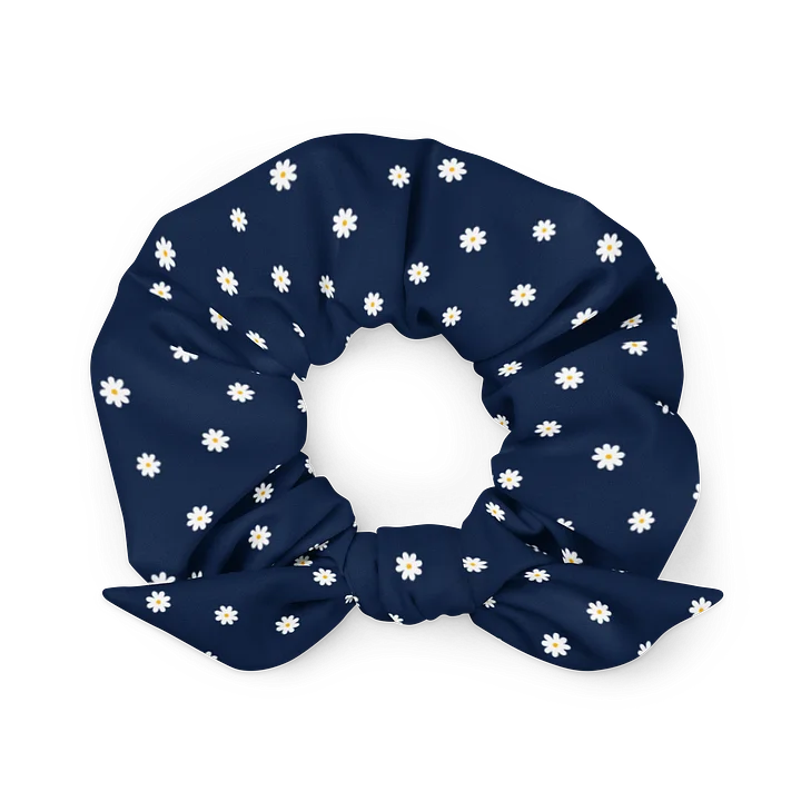 Navy Daisy Print Scrunchie product image (1)