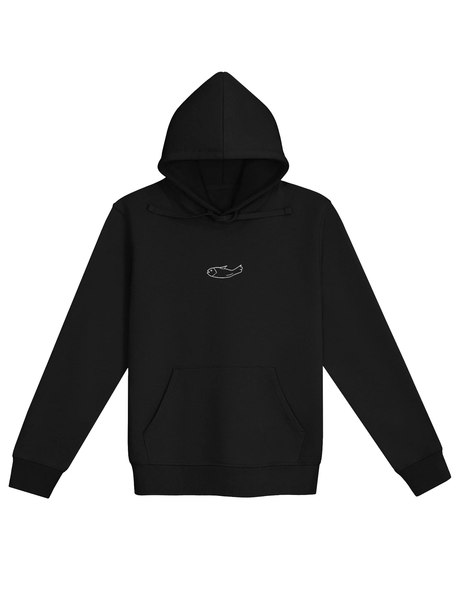Fish Black Hoodie Embroidered product image (1)