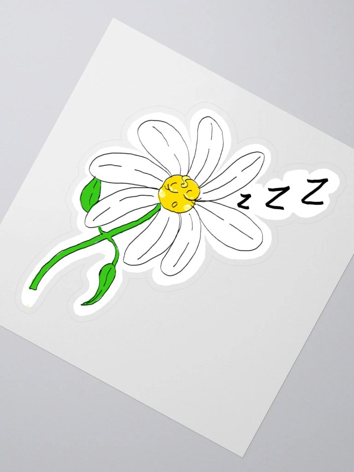 Sleepy Daisy kiss cut sticker product image (5)