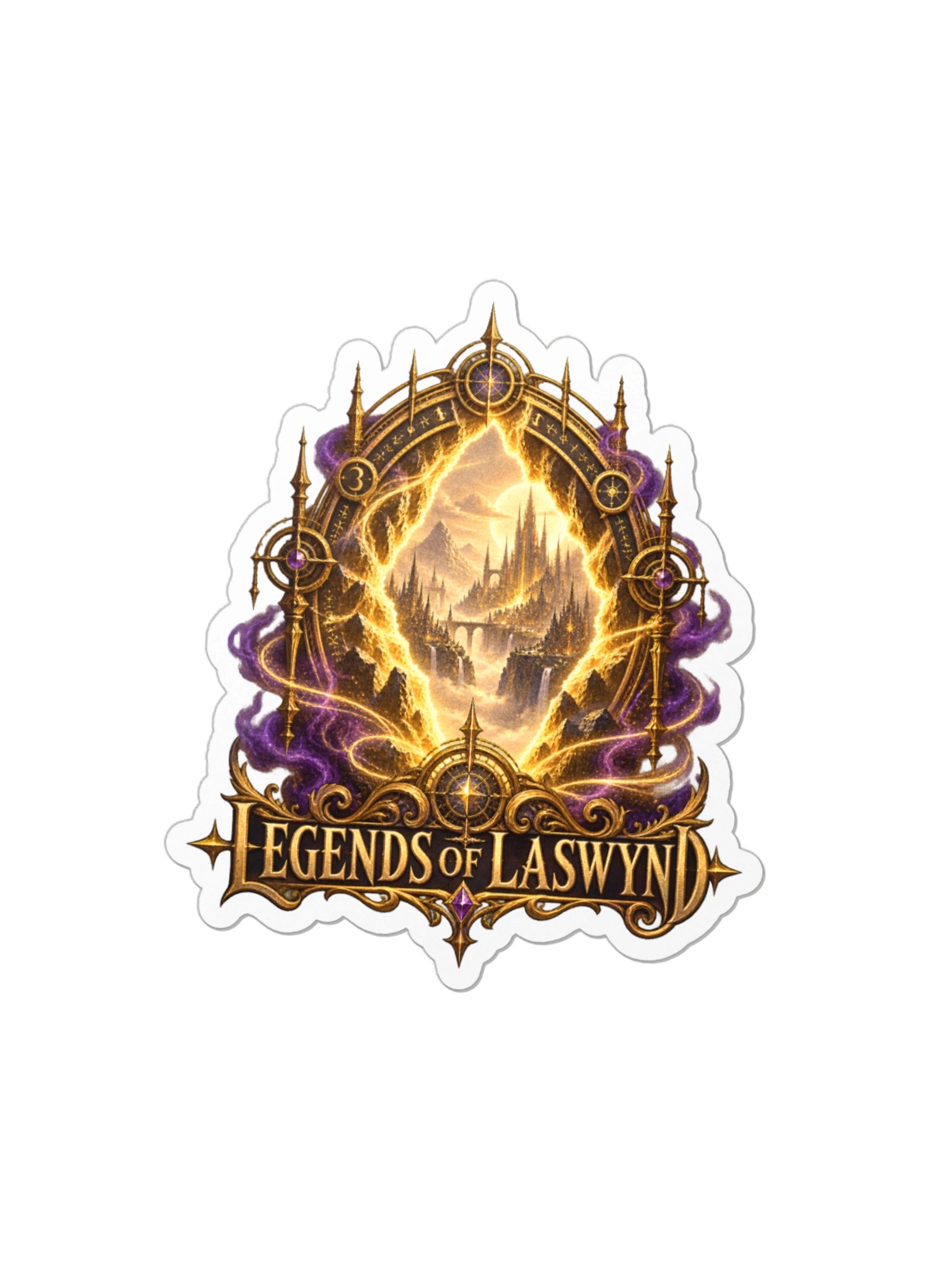 Legends of Laswynd — Golden Rift Sticker product image (1)