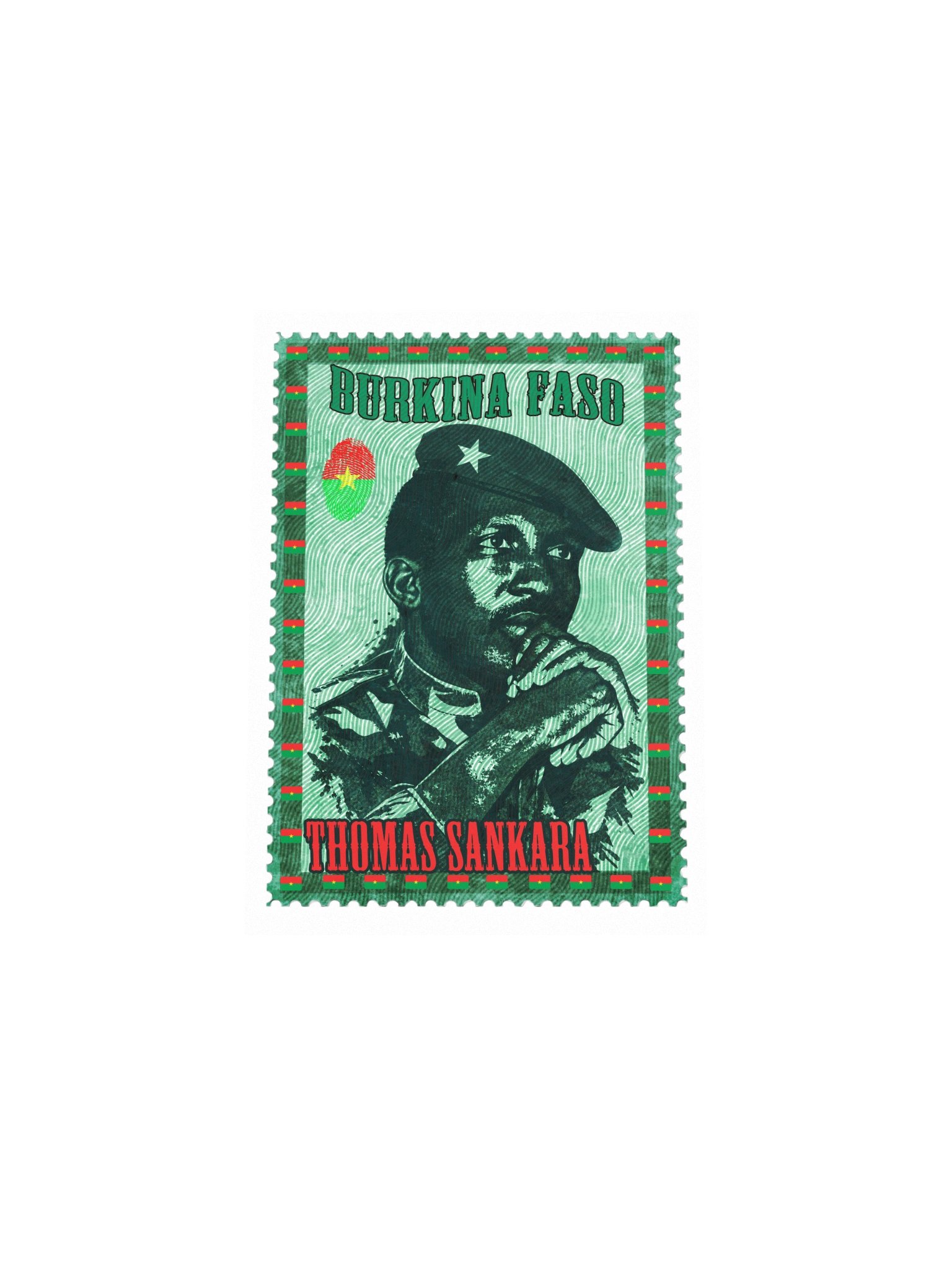 Thomas Sankara Vintage Postage Stamp Poster — Burkina Faso product image (5)
