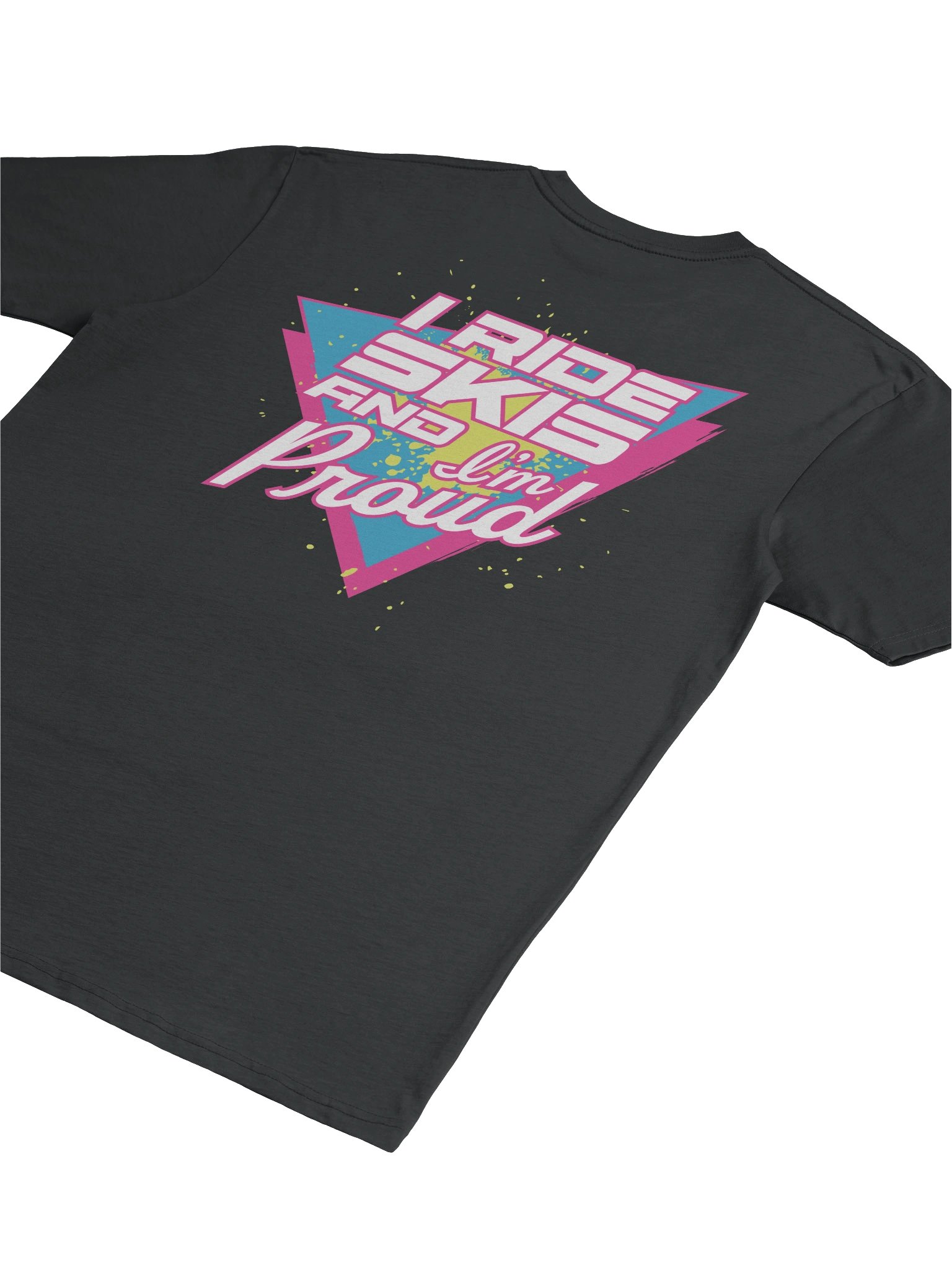 "I Ride Skis and I'm Proud" Black Tee product image (6)