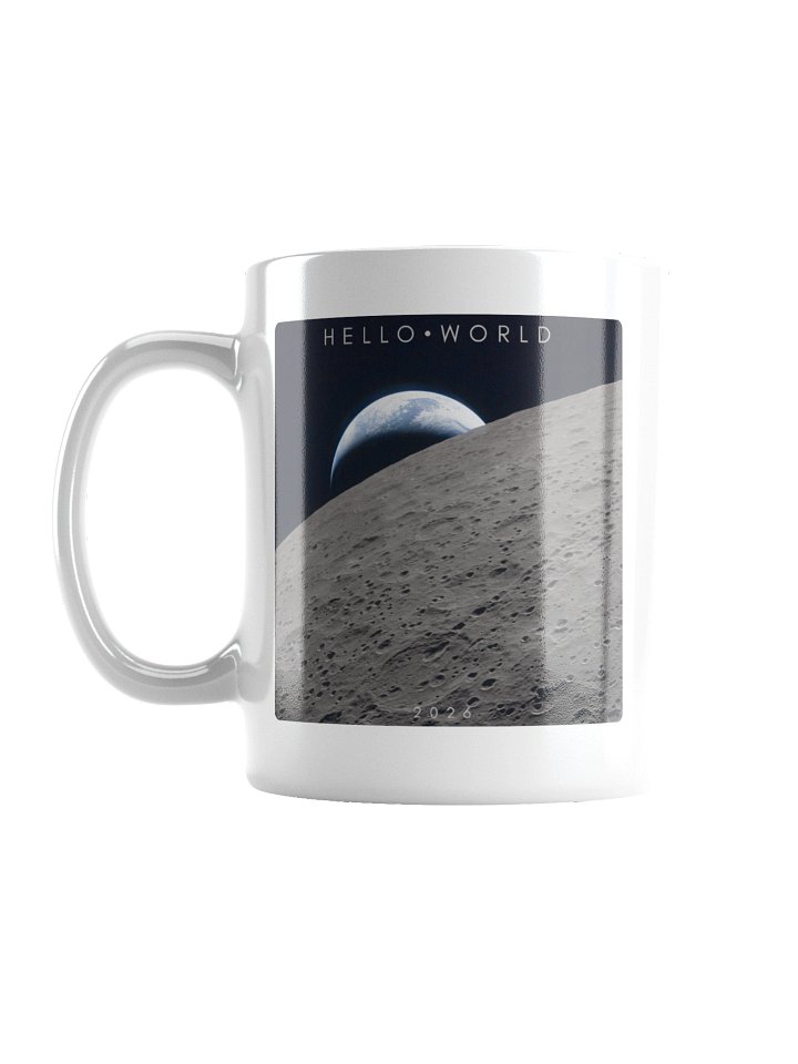 Hello World Earth Rising Above The Moon Mug product image (1)