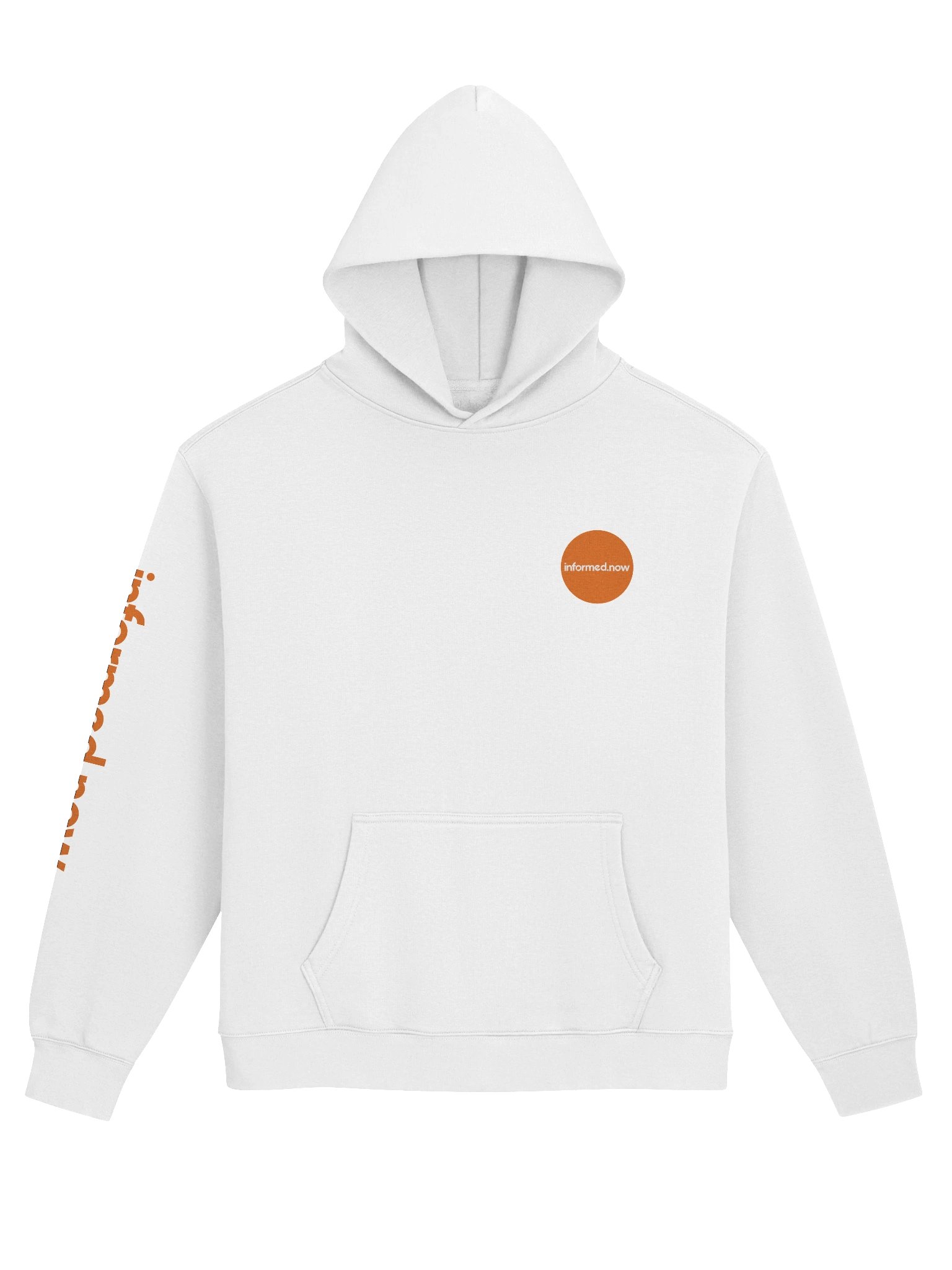informed.now Unisex Premium Oversized Hoodie (White) product image (5)