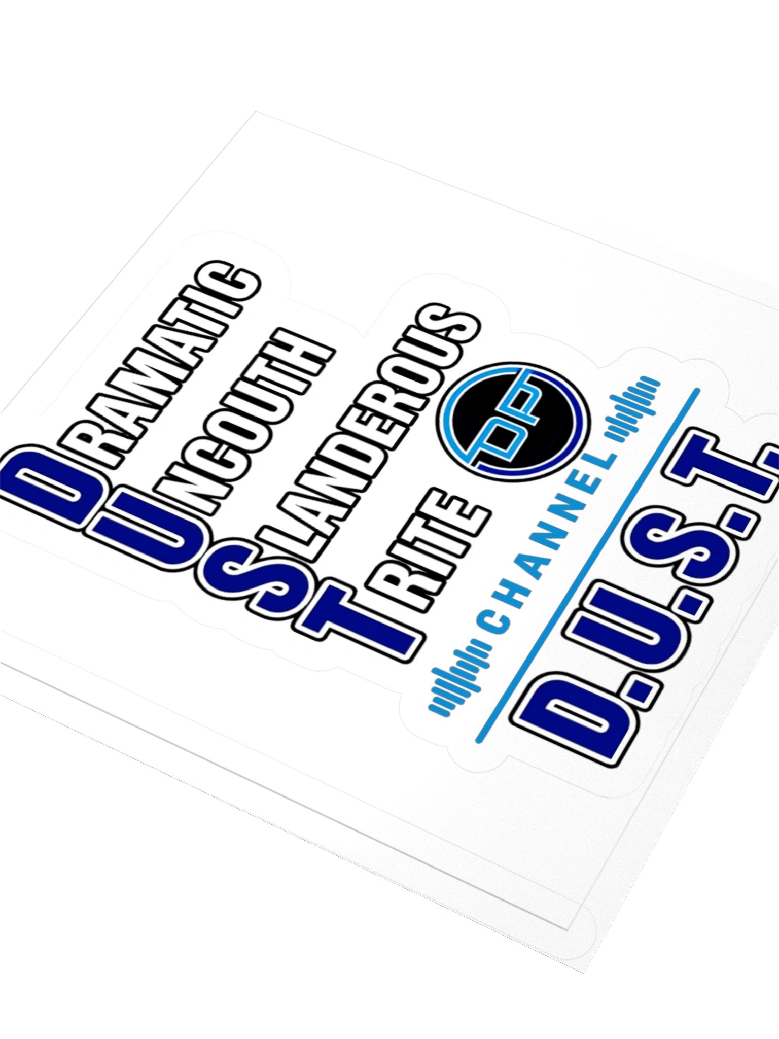 Dust Acronym 3" x 3" sticker product image (3)