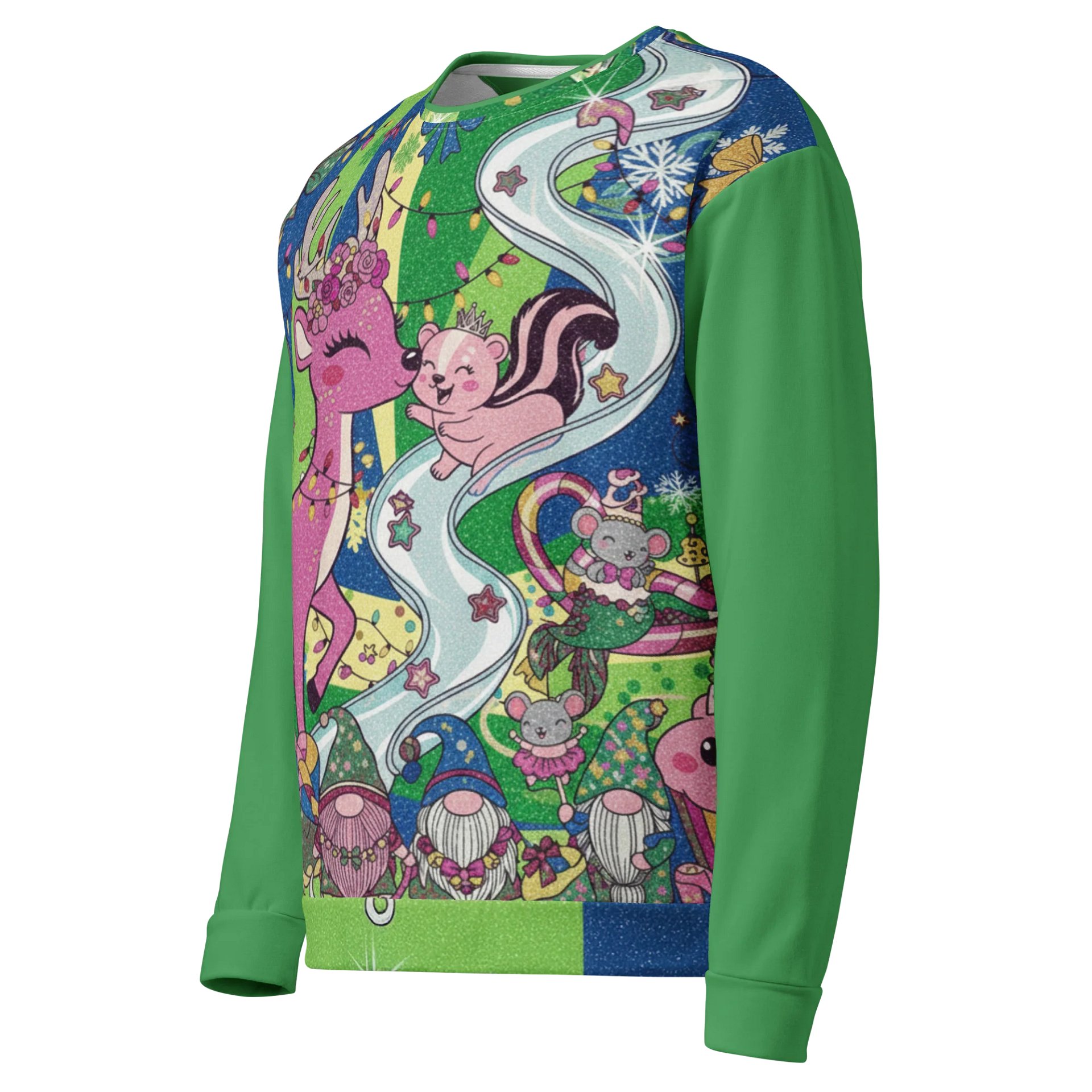 Whimsical Deer and Skunk Wonderland Sweatshirt product image (3)