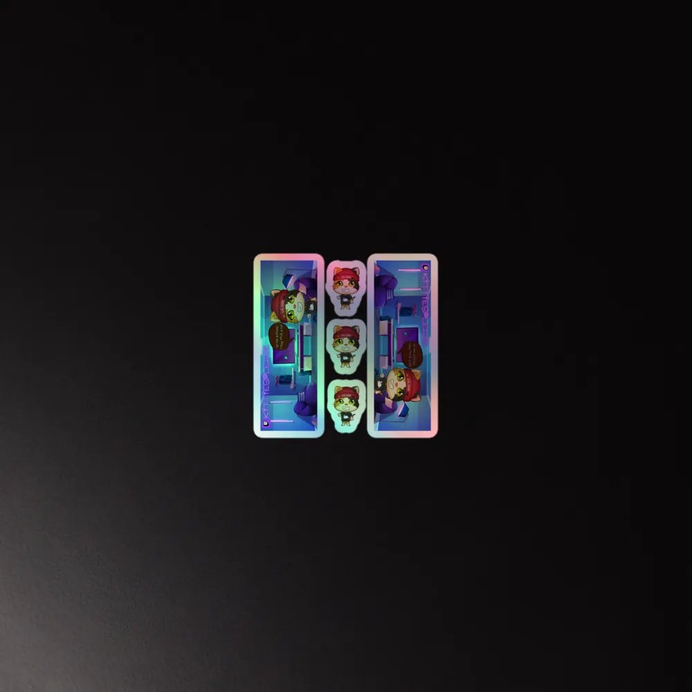 Lil Guy Holographic Kitty Sticker Sheet product image (4)