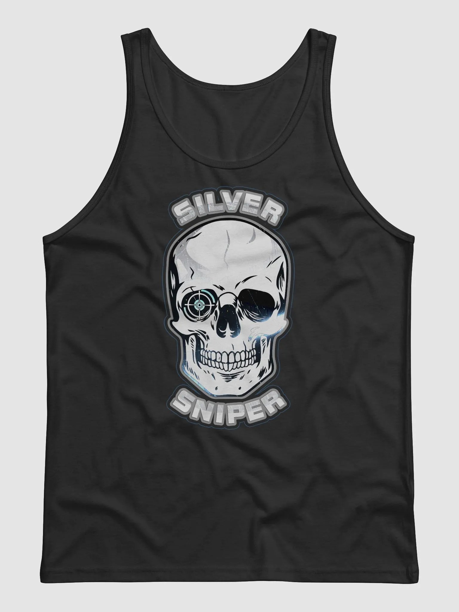 SILVER SNIPER Logo Tank- Black product image (1)