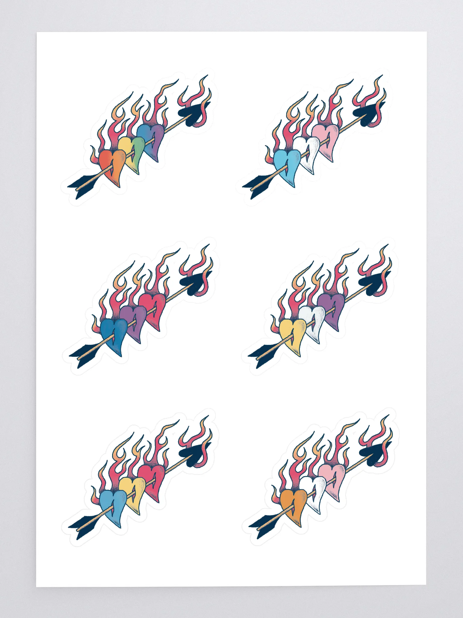 Pride Hearts - Pride Flags Sticker Sheet product image (3)