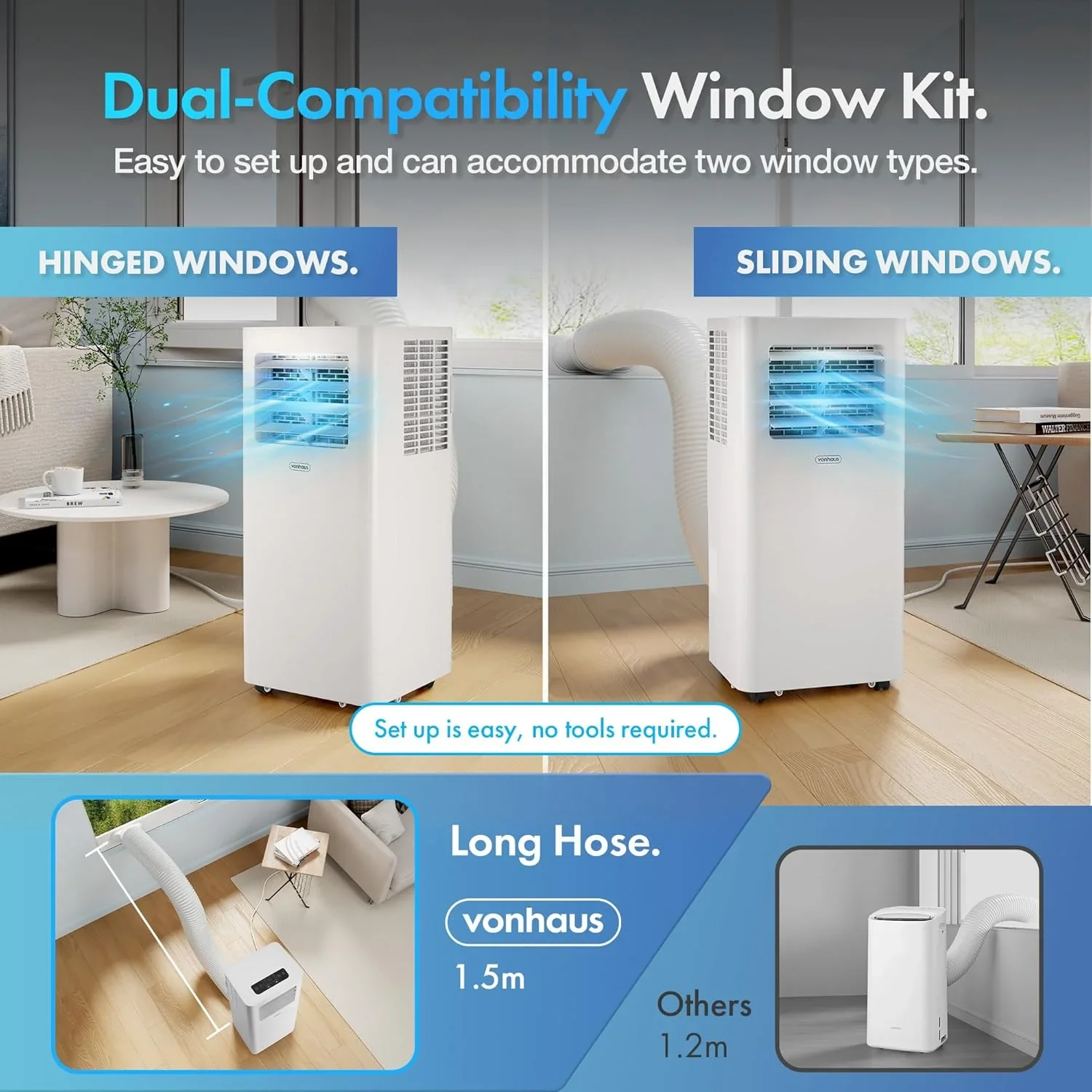 12000 BTU Portable Air Conditioner with WiFi, Dehumidifier, Sleep Mode & Remote Control product image (4)