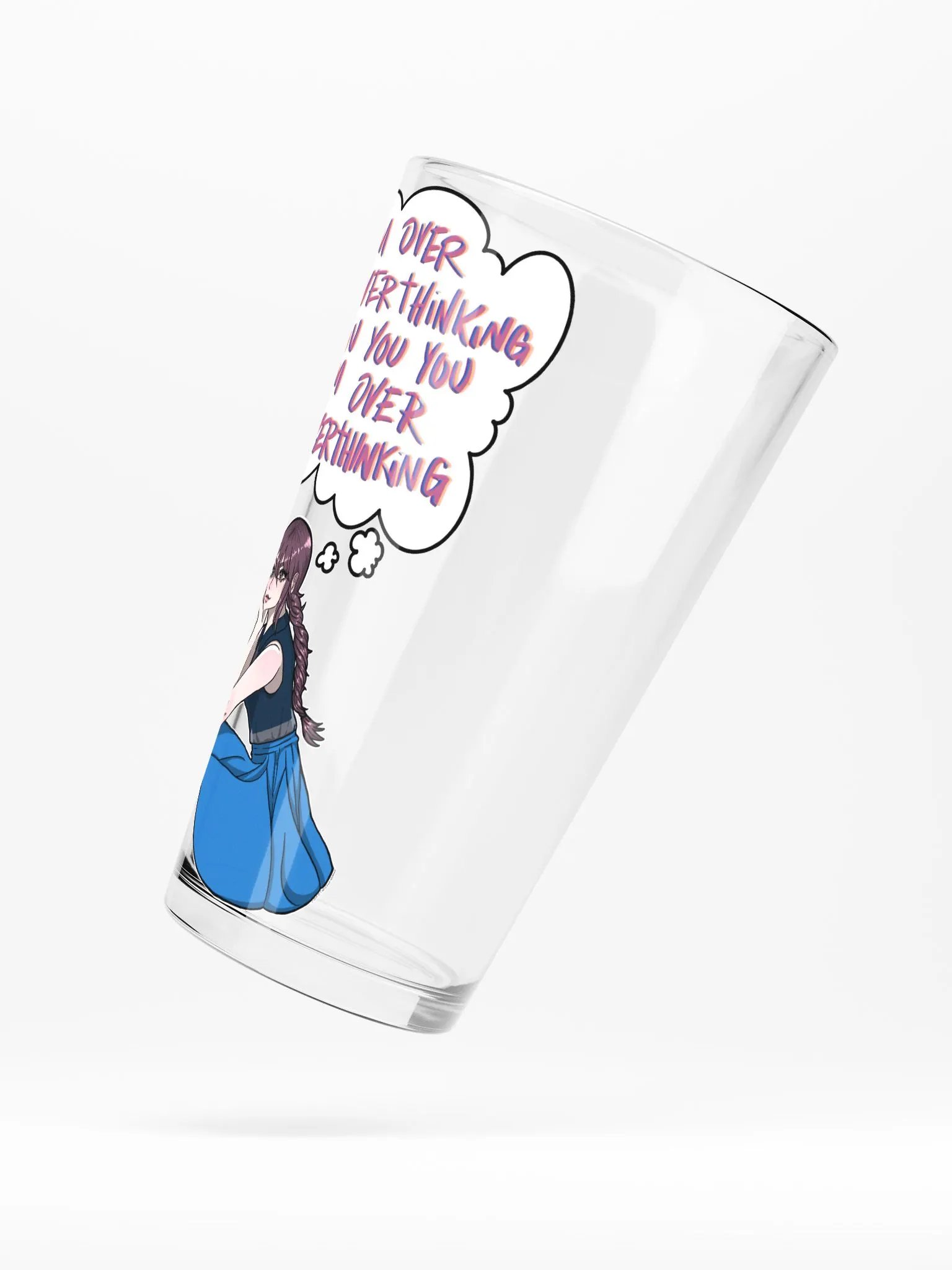Over Overthinking Anime Glass product image (5)