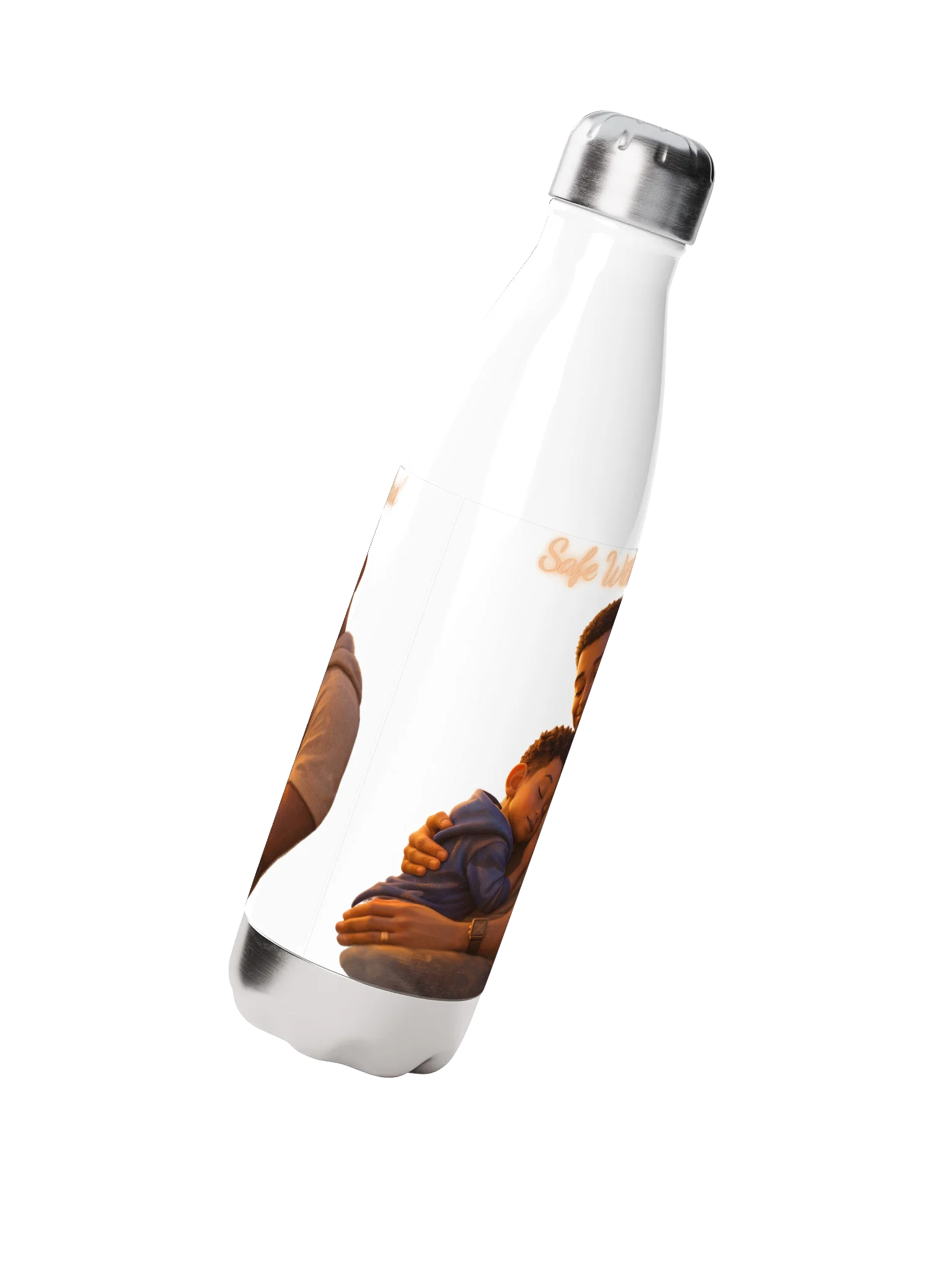 Safe With Dad Stainless Steel Water Bottle product image (3)