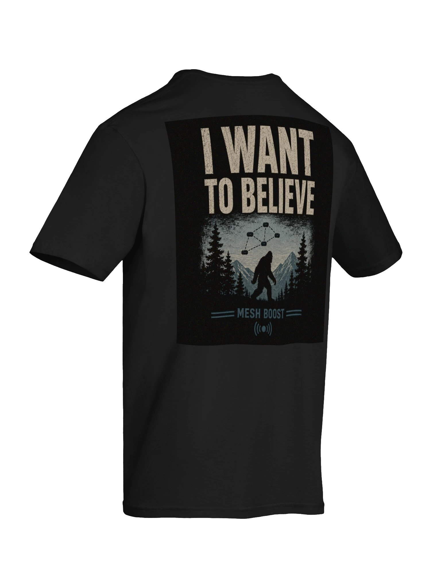 I Want to Believe – Mesh Boost Bigfoot Graphic T-Shirt product image (8)