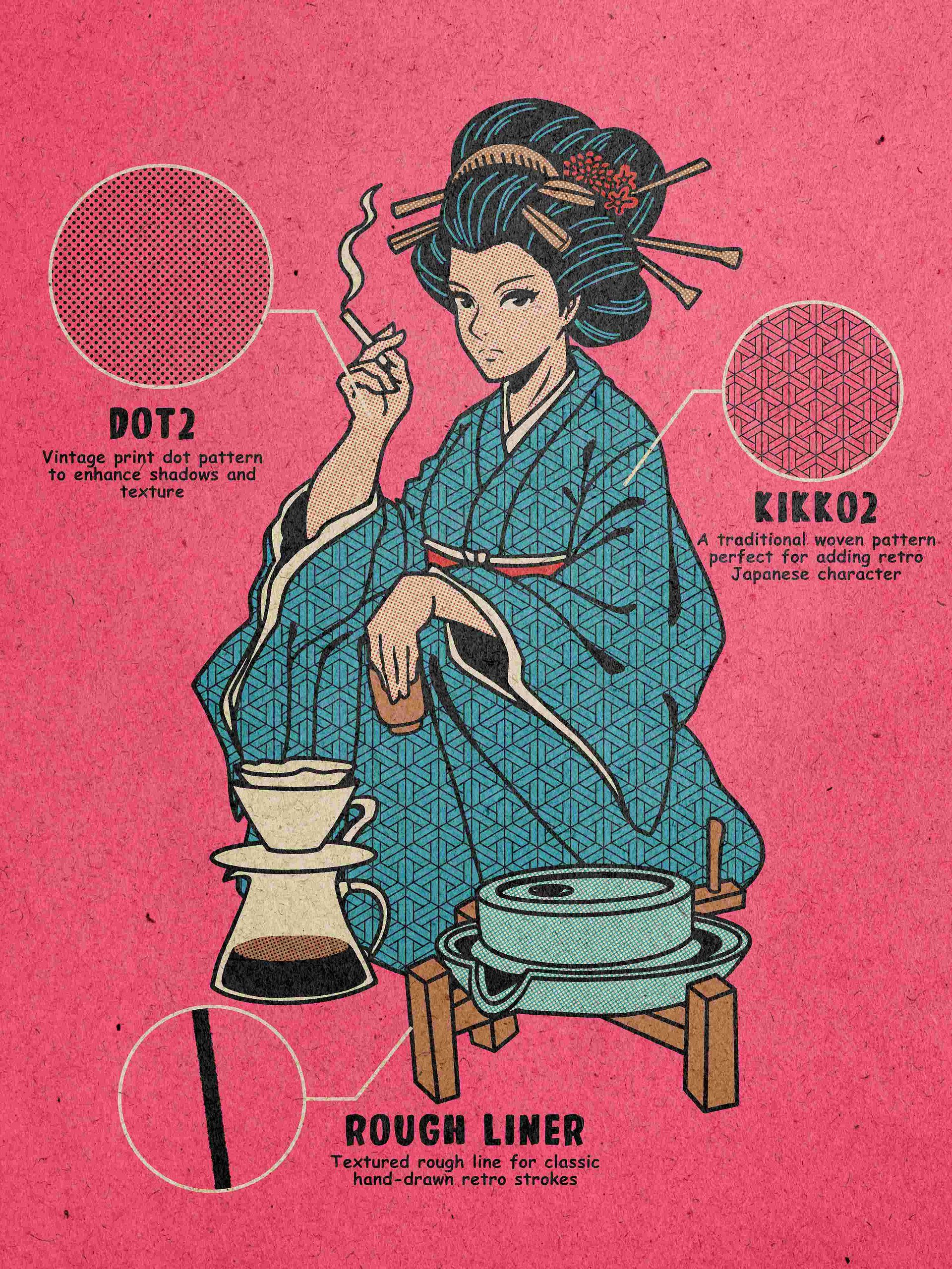 REX BRUSH V2 - Japanese Brush, Elements & Patterns (Procreate & Affinity) product image (6)