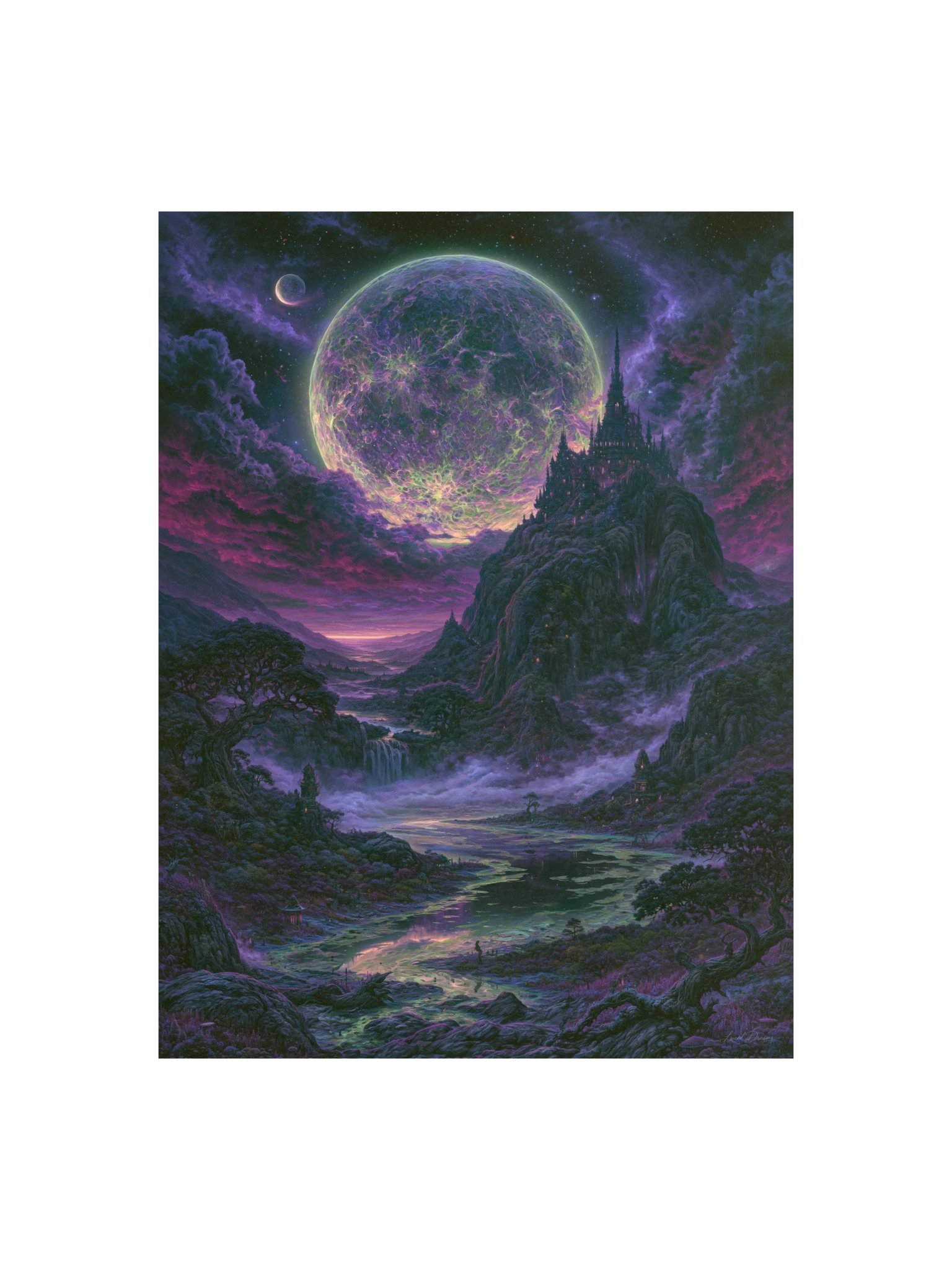 Celestial Citadel Art Print — Violet Planet over the Citadel product image (5)