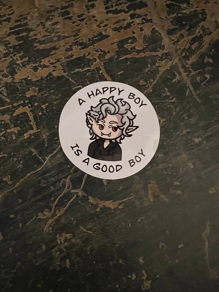 A Happy Boy Is A Good Boy Vinyl Sticker product image (2)
