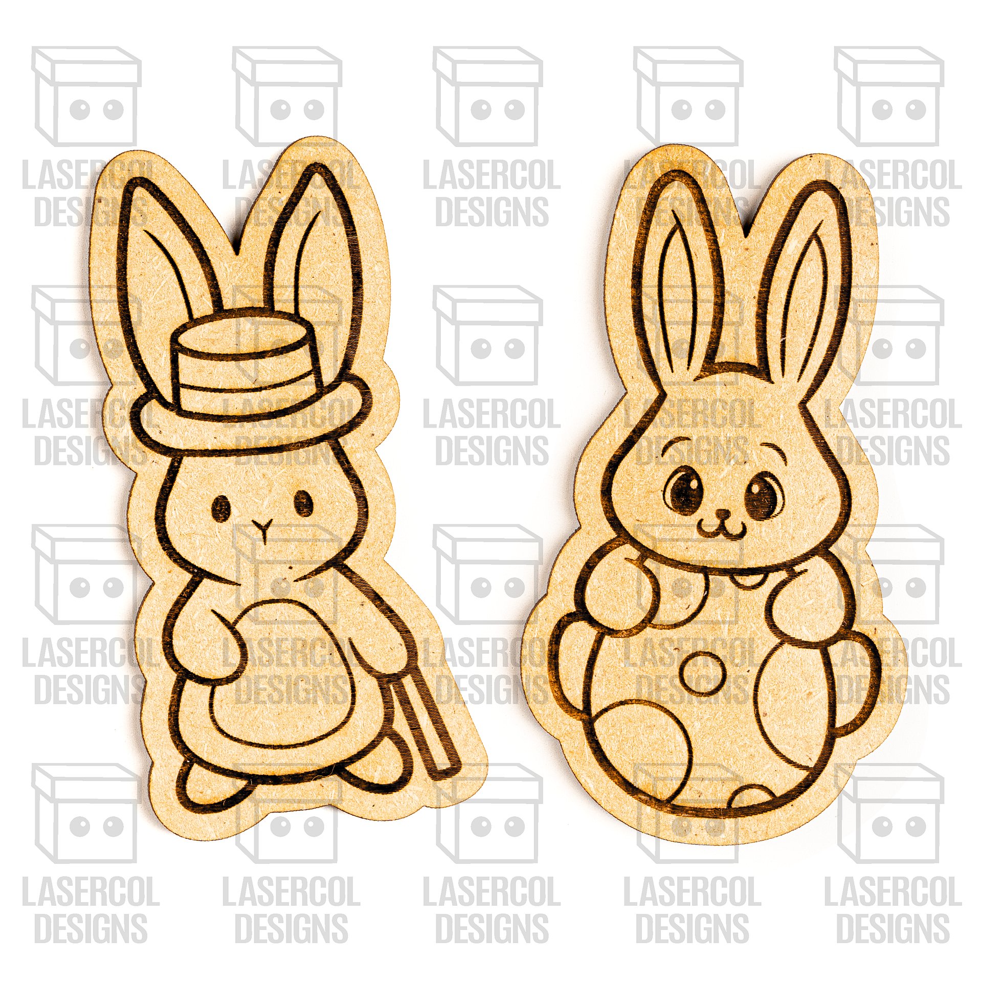 Easter Bunny Paint Kit DIY Cut Outs Set 6 - Laser Cut Files product image (8)