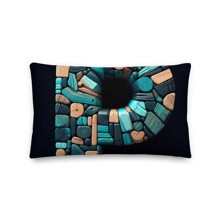 Mosaic Letter P Premium Pillow | AI Design initial P product image (2)