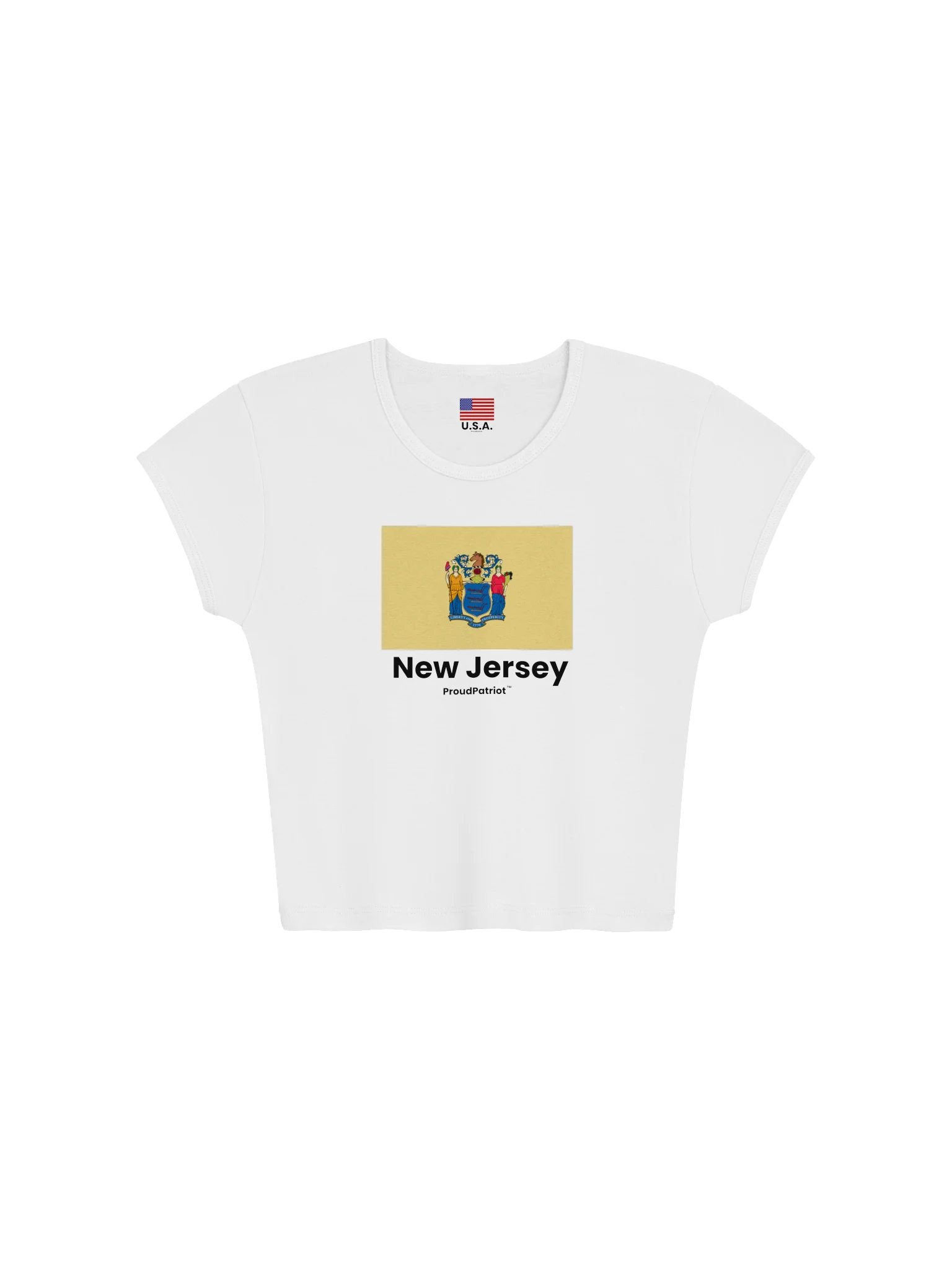 New Jersey Women's Ribbed Baby Tee Crop Top product image (5)