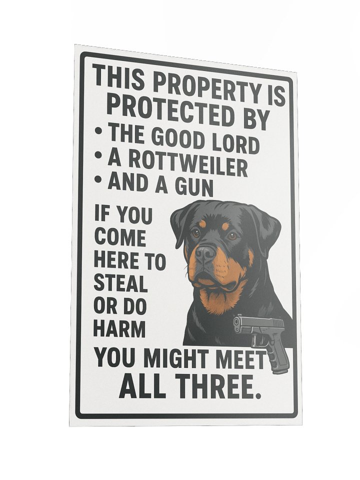 Property Protected By Rottweiler Poster product image (4)