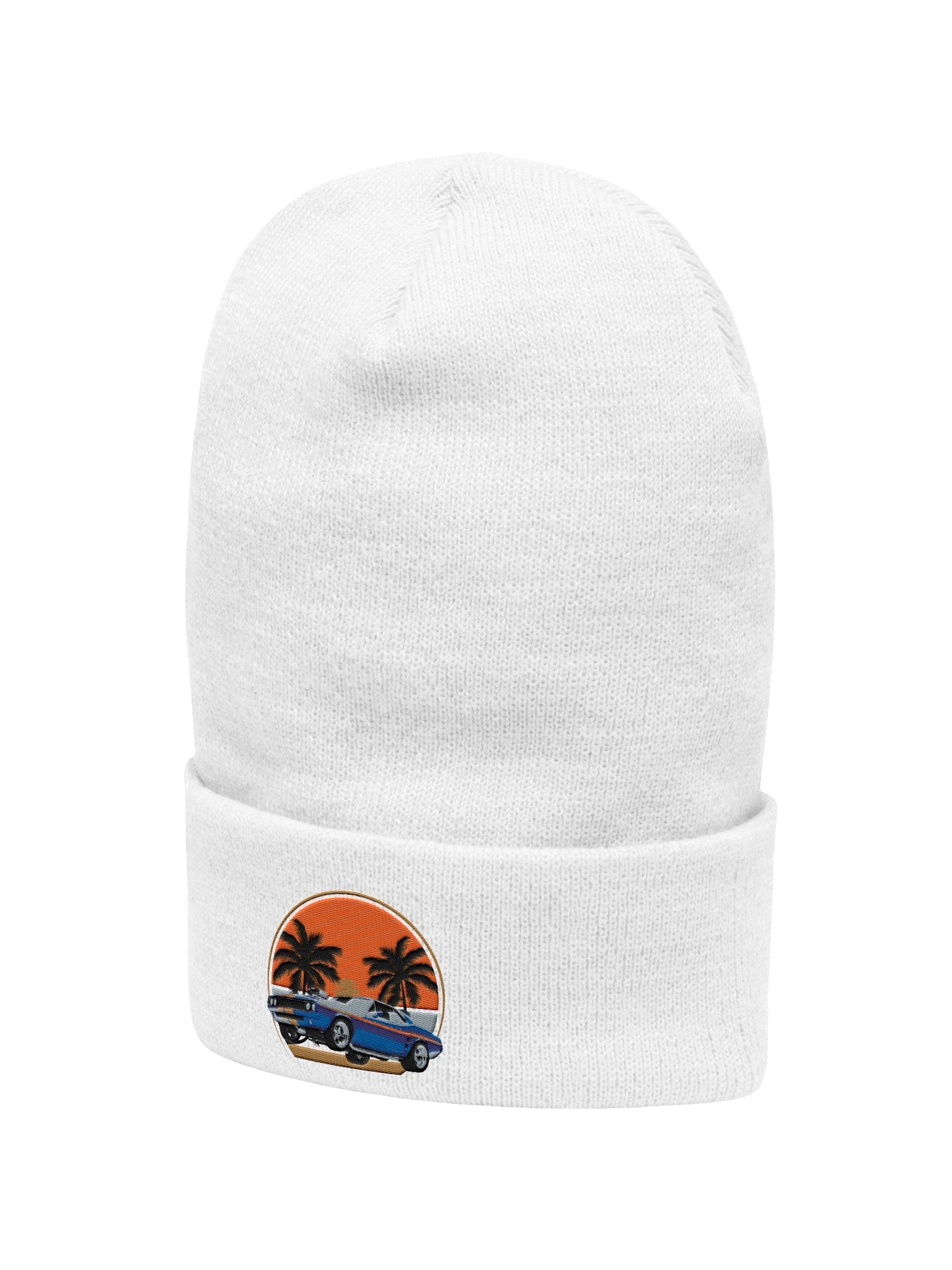 White Muscle Car Beanie product image (2)