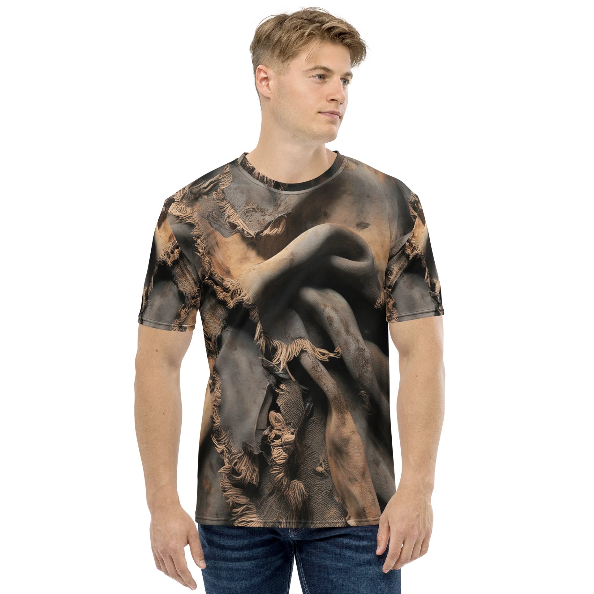 Worn Canvas Texture Tee - Distressed Vintage Style product image (2)