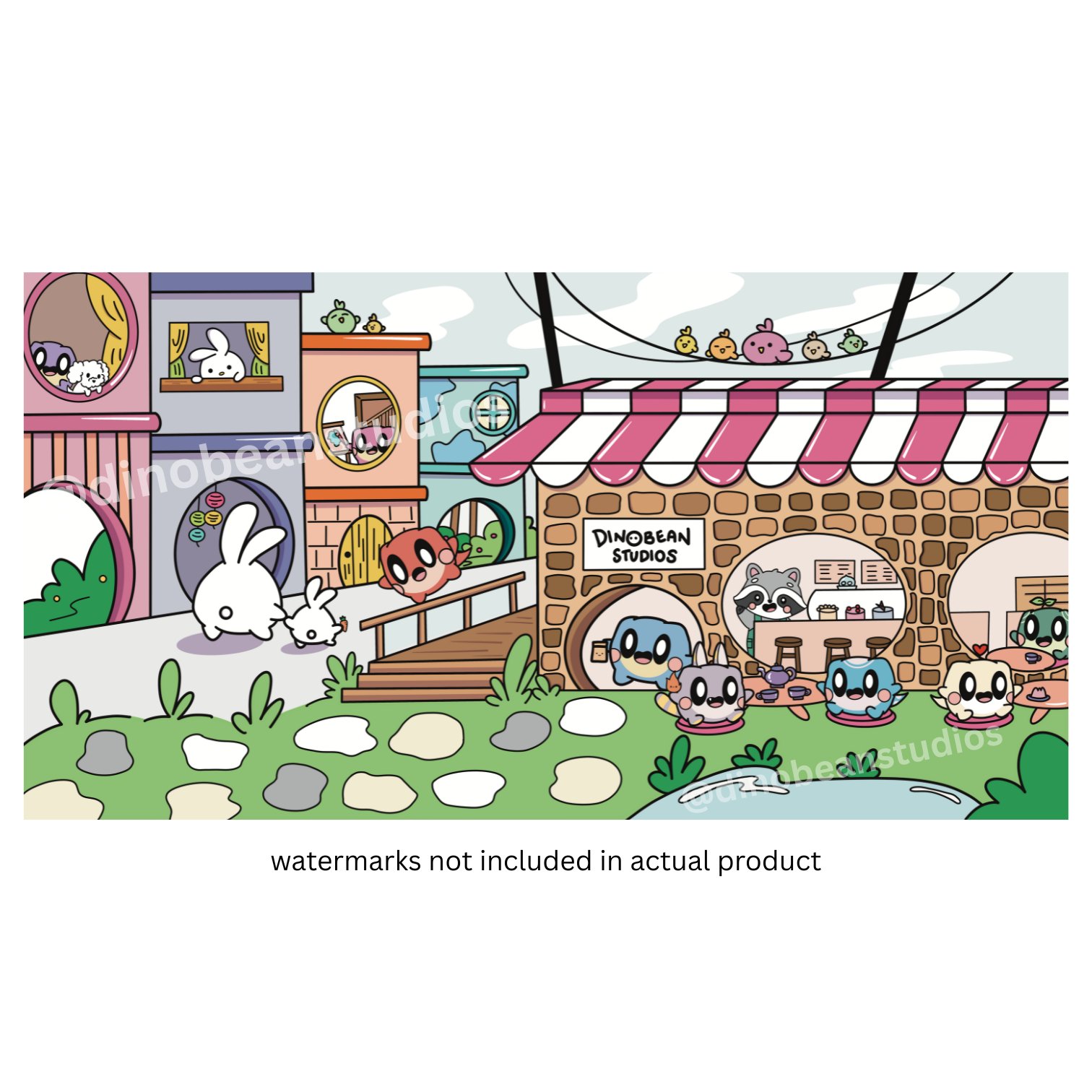 Cozy Cafe Coffee Shop Desk Mat | Dinobean World | Gaming Mouse Pad product image (3)