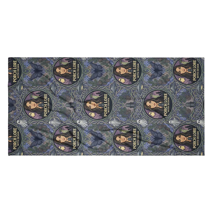 PORCH LORE DEVAN PERIWINKLE MOTH BEACH TOWEL product image (2)