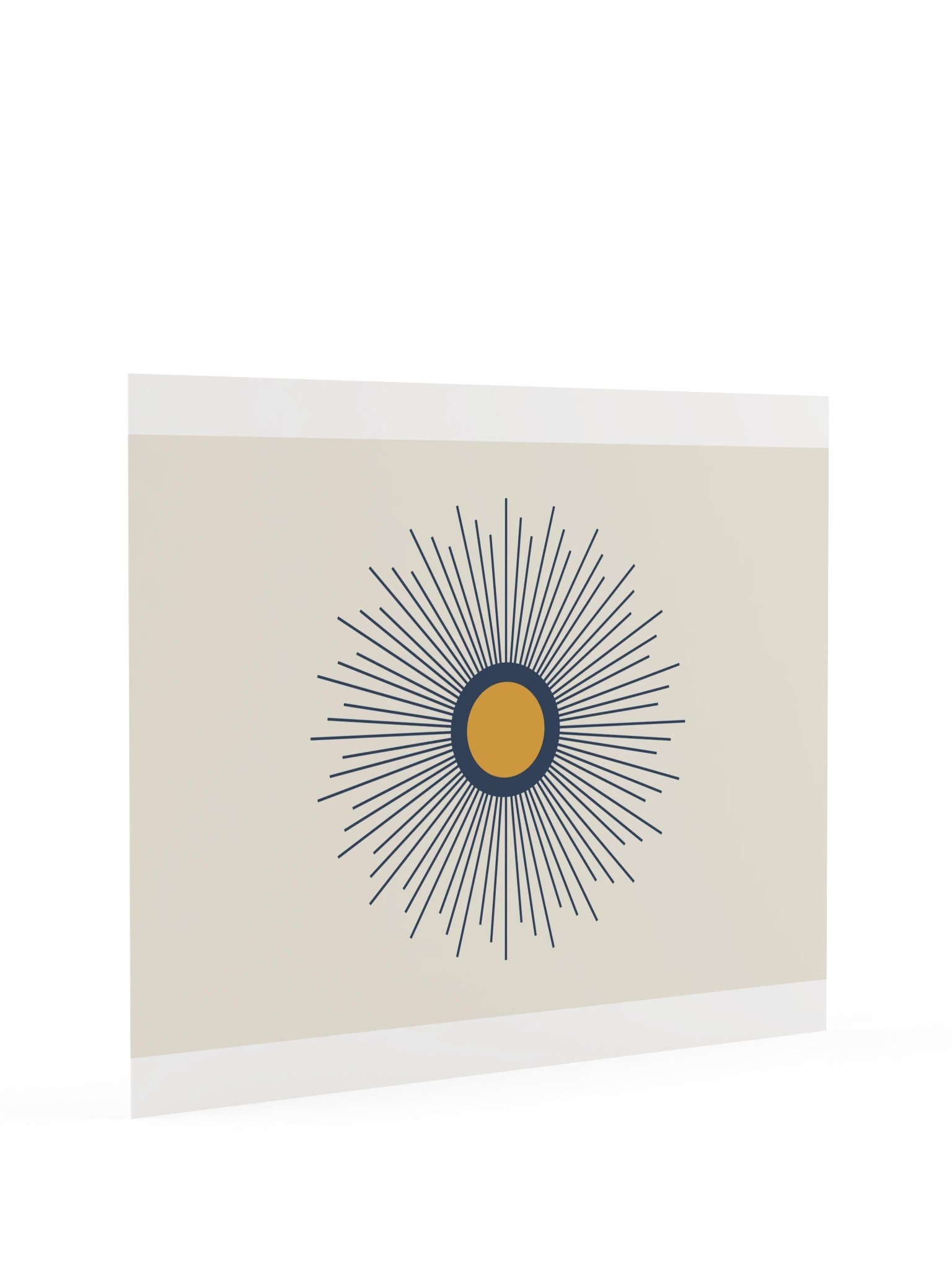 Navy Sunburst Print | Mid Century Bathroom Wall Art product image (9)