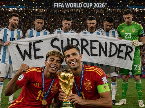 The Falklands are British. 🇬🇧
The World Cup is Spain’s. 🇪🇸🏆
Life’s good. 😎💪