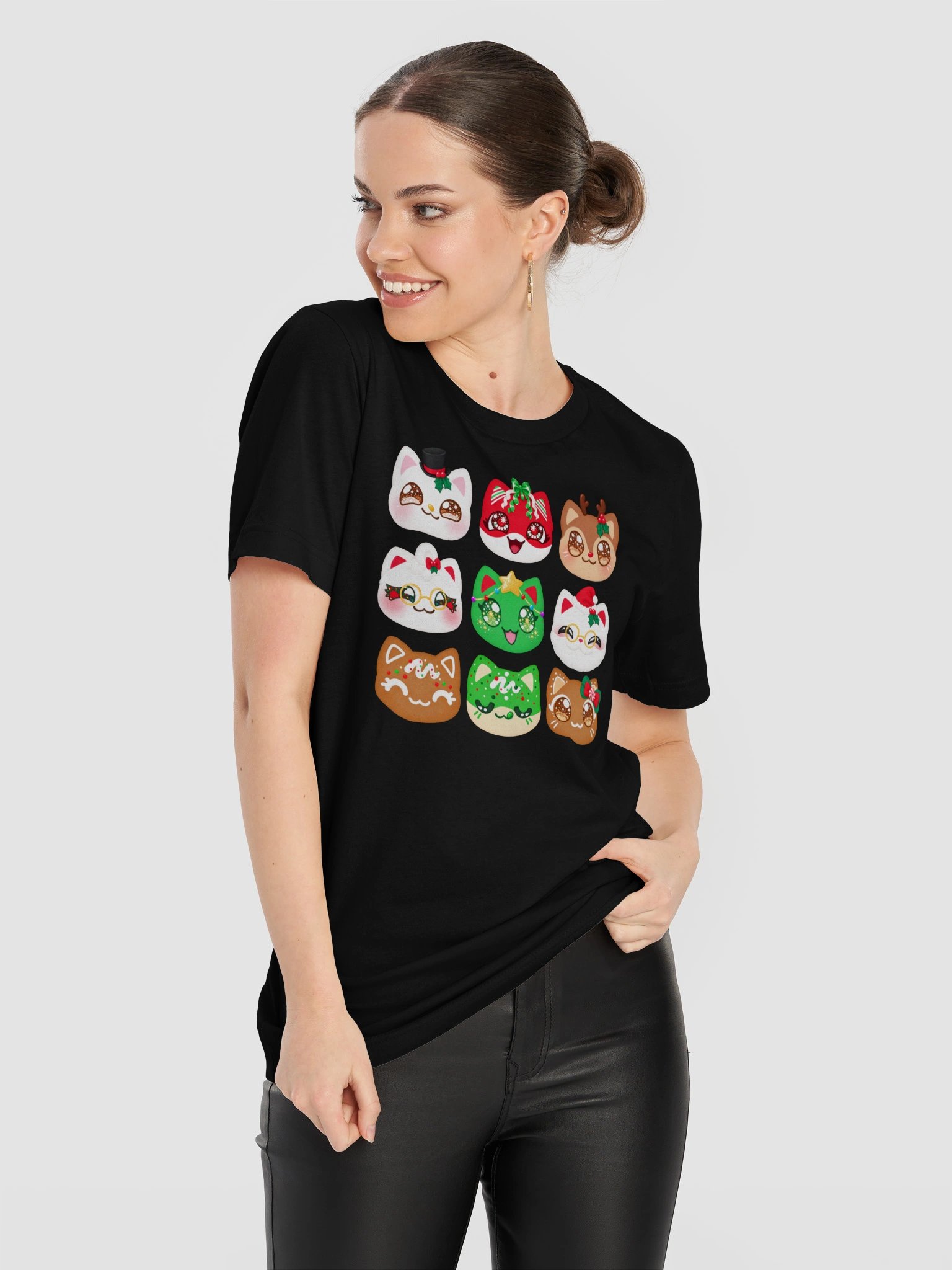 Meemeows Christmas Cat T-Shirt – 9 Cute Kawaii Holiday Cats product image (11)