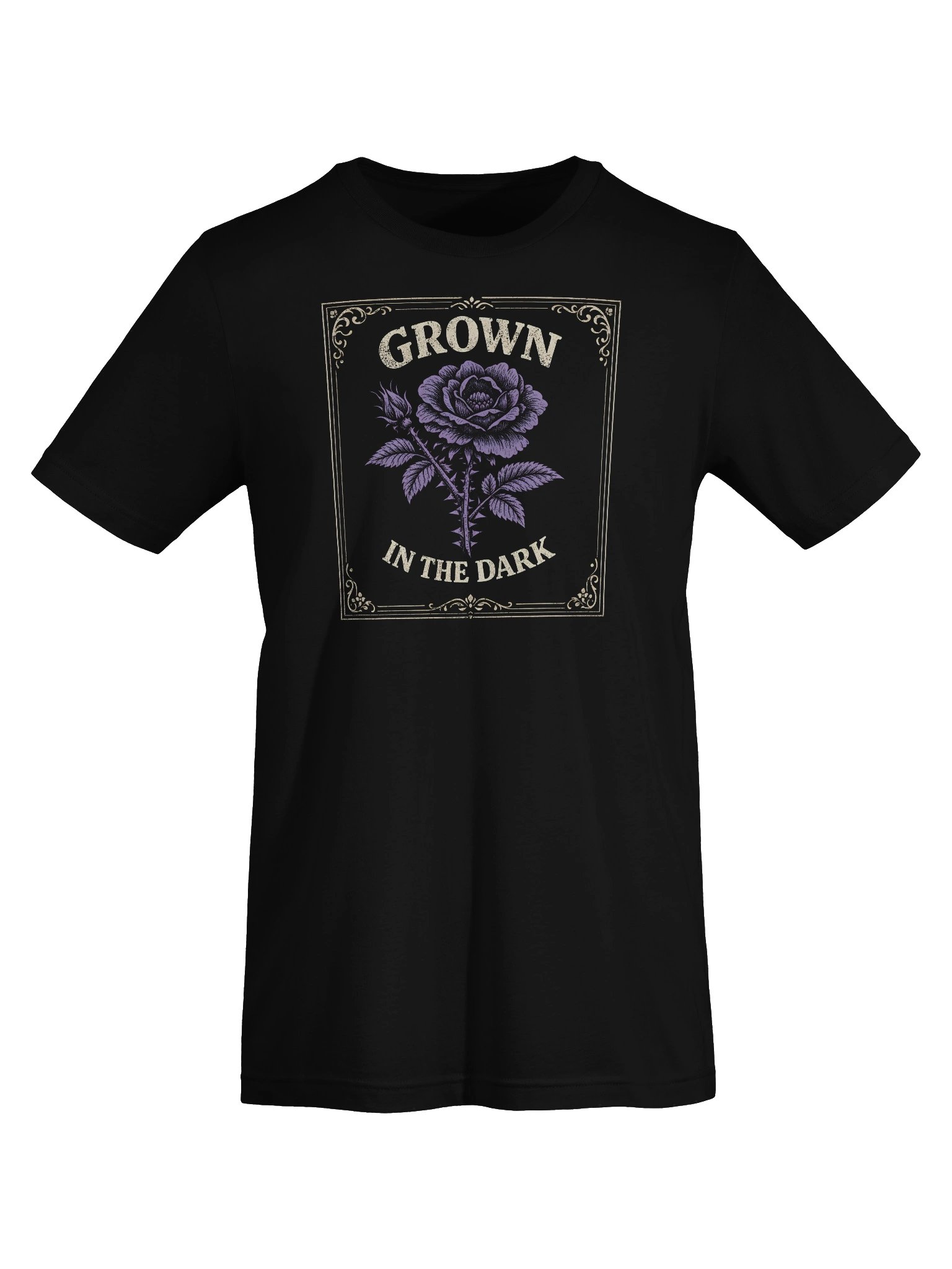 Lavender Rose Botanical T-Shirt - Grown In The Dark Floral Tee product image (7)