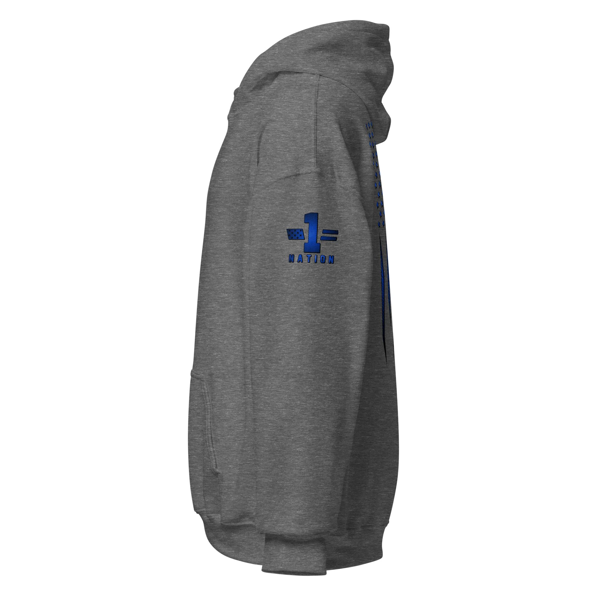 Blue Carbon Onyx American Flag Hoodie product image (6)