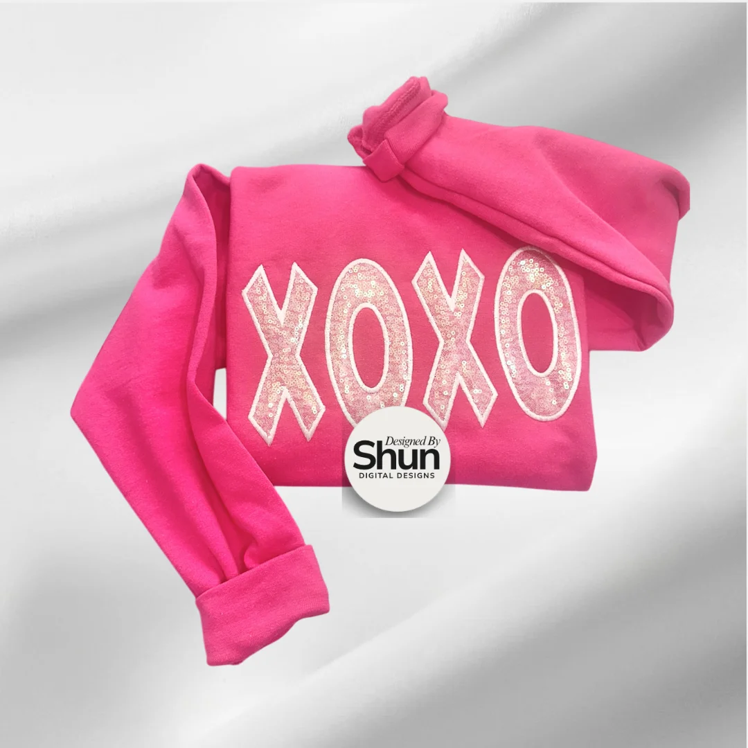 XOXO Applique Embroidery Design product image (2)